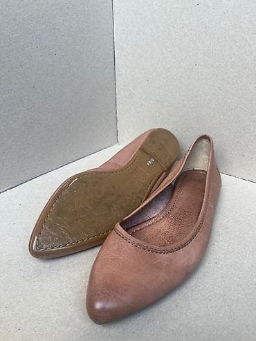 Kožne baletanke – braon/ prljavo roze - Materijal: prirodna koža — 2