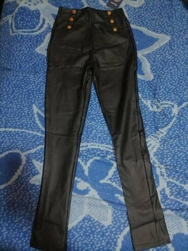 push up helanke prodaja: M (EU 38), Faux leather, color - Black, Single-colored — 3
