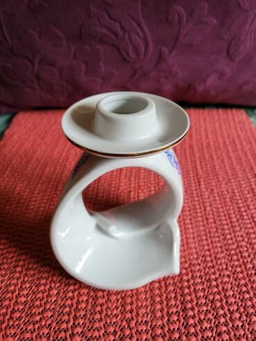 swarovski kristali cena: Svecnjak nov iz 1951 do 1974g. Lippelsdort porcelan Nemacka — 9