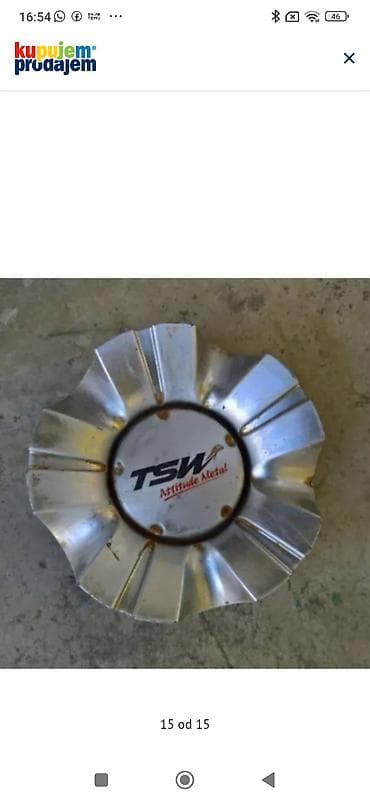 TSW Attitude Metal – centralni poklopac felne - Originalni centralni