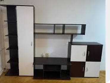 krevetac za bebe 3 u 1: Dnevni regalski set – tamno braon/bela kombinacija - Modularni set za — 4
