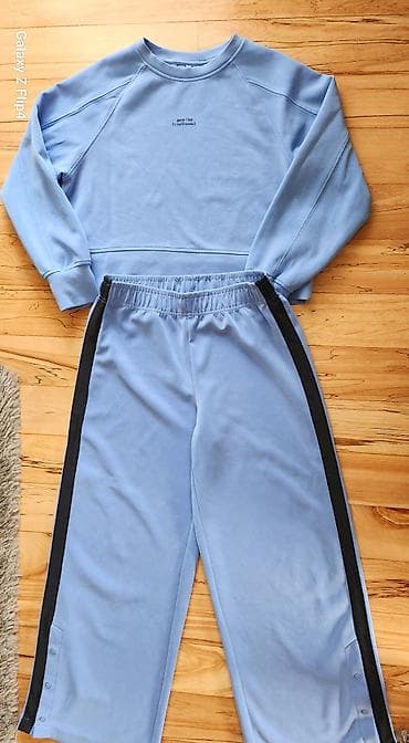 Zara - Duks i trenerka za devojcice – komplet u svetloplavoj boji, vel