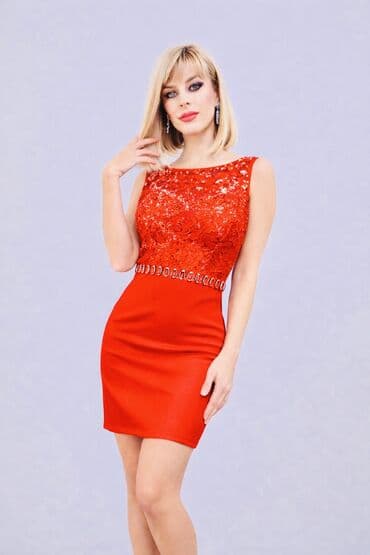 desigual torbe nova kolekcija: S (EU 36), bоја - Crvena, Koktel, klub, Kratkih rukava — 1