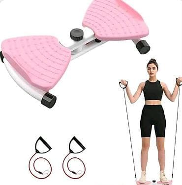gym jobs lonsdale: Twist Stepper sa elastičnim trakama – Komplet za vežbanje kod kuće — 2