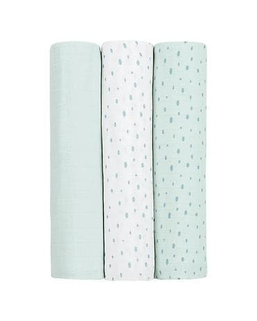 haljine od muslina: KikkaBoo Pelene od muslina – set 3 kom, Dots Blue (šifra: KKB1) - Set — 1
