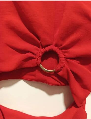 Zara S, color - Red, Evening, Without sleeves — 2