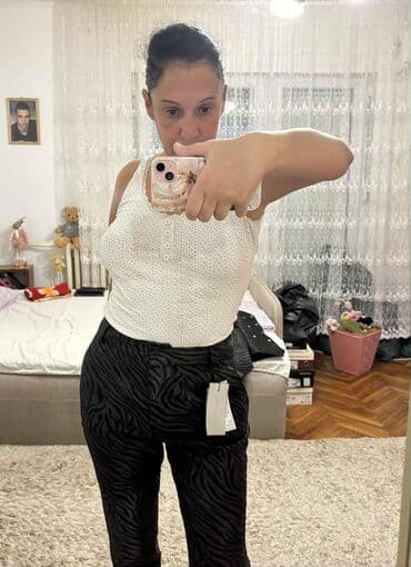 new yorker pantalone: Mona, XL (EU 42), Sa ilustracijom, bоја - Crna — 5