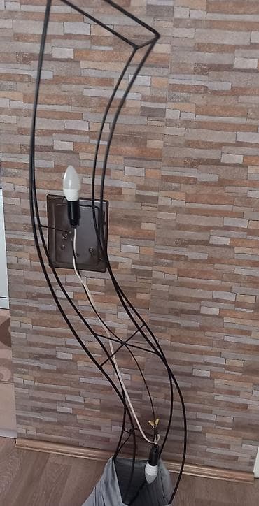 coccolino perle: Podna lampa visine 154cm,metalna konstrukcija,2 lampe,drveni — 2