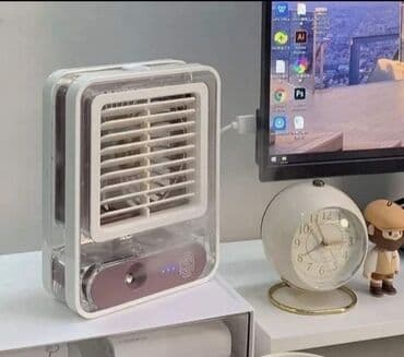 usb produzni kabl: Mini KLIMA ventilator prenosiva USB sa baterijom stona lampa NOVO! — 1