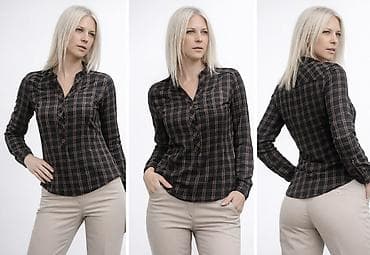 Lične stvari: Ženska košulja sa kariranim dezenom - Boja: tamna osnova — 1