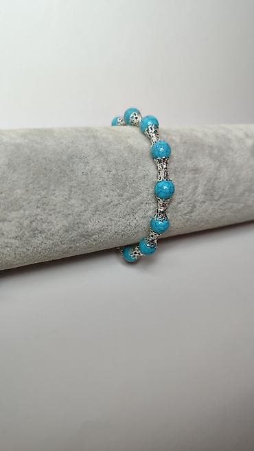 bogner torbe zenske: Narukvica sa tirkiznim perlama - Elegantna narukvica izrađena od — 3