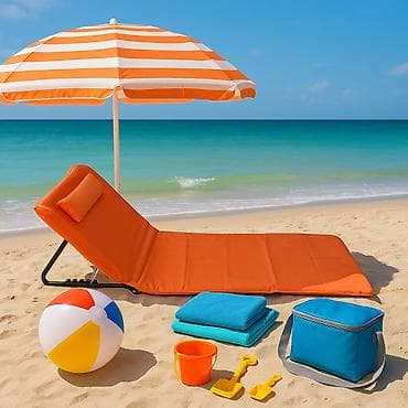 Ležaljka sklopiva za plažu 140x39 cm – narandžasta Šifra proizvoda