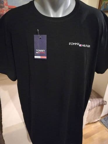 crne letnje pantalone: Nova muska pamucna markirana majica Tommy Hilfiger u velikim — 4