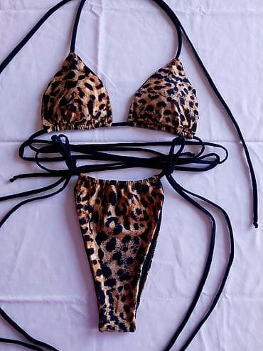 Dvodelni kupaći kostim – leopard print - Model: trouglasti bikini sa