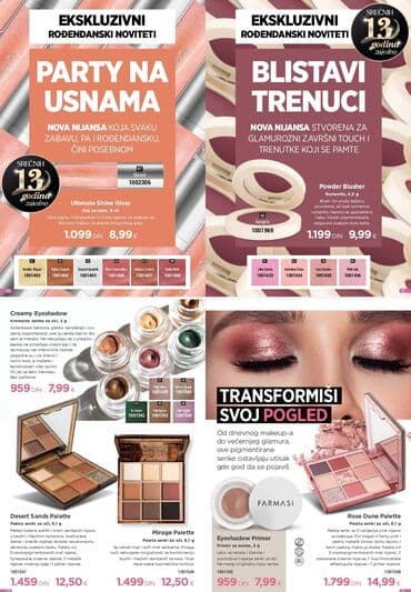 Farmasi kolekcija šminke – rođendanski noviteti i bestseleri za usne na lalafo.rs Farmasi kolekcija šminke – rođendanski noviteti i bestseleri za usne