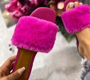 krznene papuce: Fashion slippers, 38 — 1