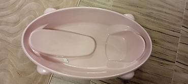 Plastična kada za kupanje bebe – roze - Ergonomski oblik sa