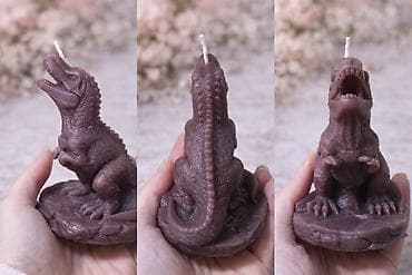 figure zeca: Svečа u obliku dinosaurusa (T‑Rex) – dekorativna figura sa fitiljem - — 1