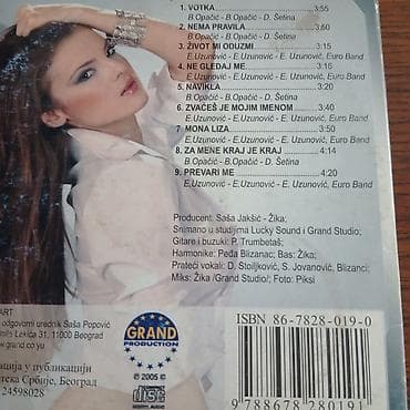 muzicki klub pozega: CD album: Slavica Ćukteraš – “Nema pravila” (Grand Production, 2005) — 2