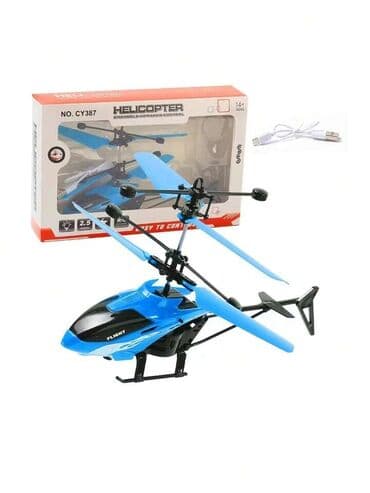 kombi igracka: RC mini helikopter sa koaksijalnim rotorima i USB punjenjem - Lagan i — 2