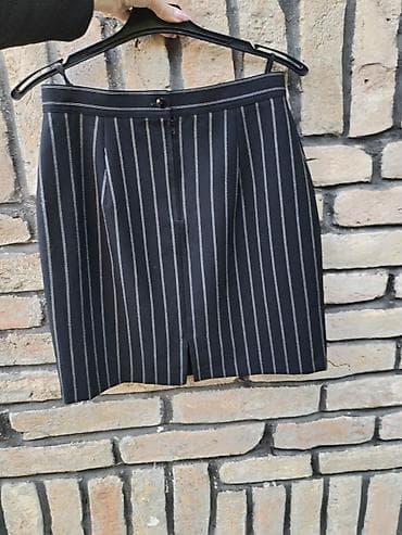 Suknje: Suknja sa prugama, veličina L - Model: klasična pencil/pravolinijska — 4