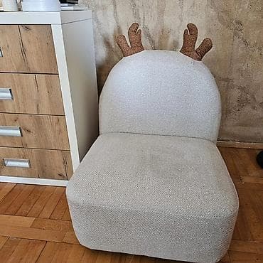 ormari za obuću: Dečija fotelja „Jelenčić“ sa ukrasnim rogovima Foteljice za decu — 10