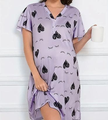 Lagana trudnička i postporođajna spavaćica/kućna haljina - Model