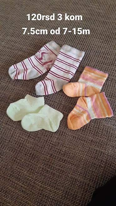 Bebine čarapice – setovi - Veličina: dužina stopala oko 7,5 cm na lalafo.rs Bebine čarapice – setovi - Veličina: dužina stopala oko 7,5 cm
