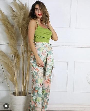 pantalone za devojke: Široke palazzo pantalone sa efektom suknje – više dezena 1550 din S M — 6