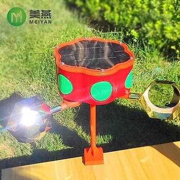 balon kuća: Solarni rasterivač ptica za baštu, voćnjak i useve, sa dvostrukim — 10