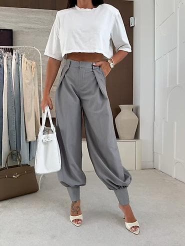 Lične stvari: Ženske elegantne pantalone sa dubokim strukom i širokim nogavicama — 6