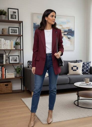 Donji delovi trenerke: 🔥Ženski blejzer – klasičan kroj - Dužina do ispod kukova, ravna — 1