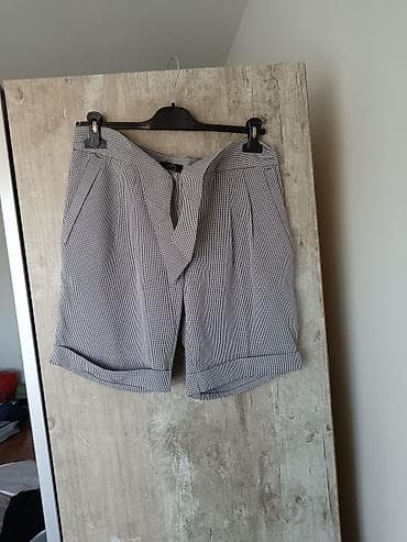 Ženske bermude P…S… Fashion - Klasičan karirani dezen (crno-belo