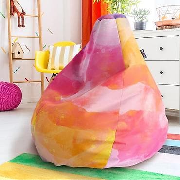 adidas teksas jakna: Lazy bag za decu – Vodene šarene naranžaste, roze i žute boje (Šifra — 1