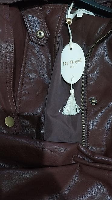 nicolas haljine: Jakna Eko koža za S i M – tamno braon/bordo - Materijal: eko — 3