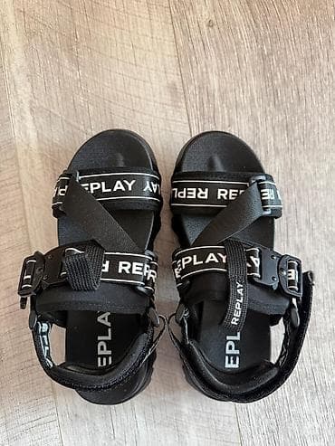 ženske sandale ravne: Replay ženske sandale na platformu - Boja: crna sa belim Replay — 3