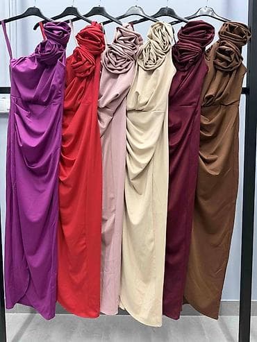 ciklama haljine: 🔥Elegantna asimetrična haljina na jedno rame - Kroj: uska silueta — 5