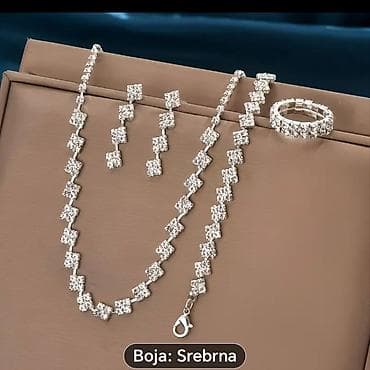 stitch narukvice: Srebrni set nakita sa cirkonima – elegantan komplet za posebne prilike — 2