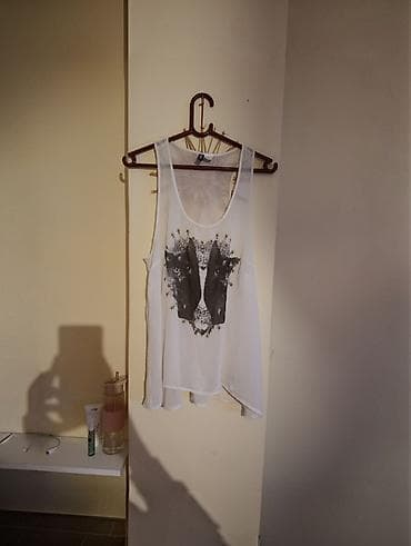 grubin papuce letnje: Ženska letnja majica bez rukava – bela, lagana i prozračna. Širi — 1