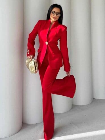 elegantni kompleti sa pantalonama: Elegantno žensko odelo u više boja, sa sakoom i pantalonama. Sako ima — 3
