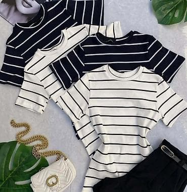 Women's T-shirts and tops: Majice kratak rukav više modela i dezena.Klasična majica sa okruglim — 2