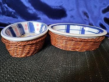 escajg u koferu: Porcelanske posude sa korpama za serviranje iz 80,90ih.god. Posude za — 2