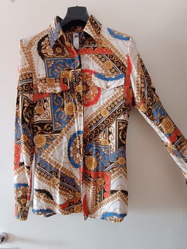 tunika boho style: S (EU 36), Viscose, Geometrical, color - Multicolored — 1