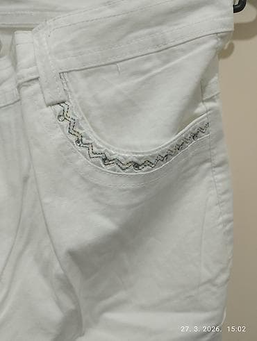 kapri pantalone: Bela ženska platnena pantalona – SHENGYUAN / GUOCHENG broj 32 možete — 6