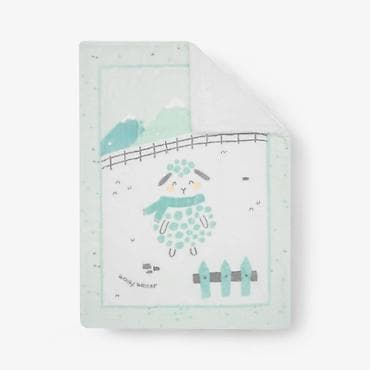 KikkaBoo Super Soft Sherpa baby ćebence 80x110 – Sleepy Sheep (šifra