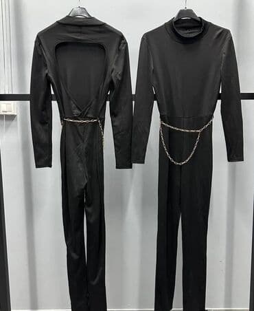 Kostimi: Crni ženski kombinezon sa dugim rukavima i otvorenim leđima - — 3