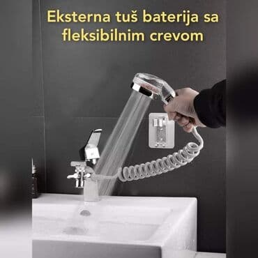zidna slavina za sudoperu sa grejacem: Eksterna tus baterija sa fleksibilnim crevom - do 3m rastezanja — 1