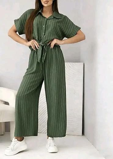 prugasti kompleti: Damski komplet – košulja i pantalone na pruge - Dvodijelni set — 6