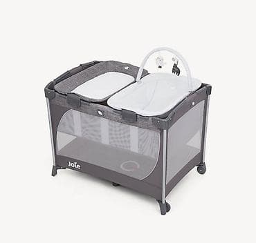deciji krevet sa fiokom: Joie prenosivi krevetac Commuter Change&Snooze, Linen Gray Šifra — 1