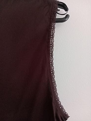 rukac: Elegantna midi haljina bez rukava u tamno braon boji. - Kroj — 6